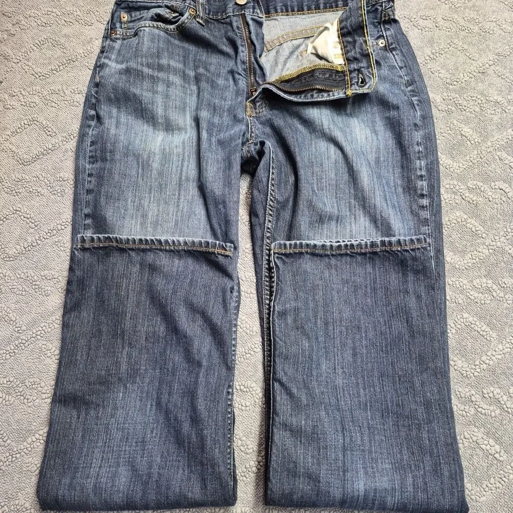 Levis 514 Mens Blue Jeans Size 34x34 Straight Leg Denim Pants Medium Dark Wash